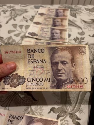 Billetes 5000 pesetas (7 unidades) 1979