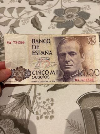 Billetes 5000 pesetas (7 unidades) 1979