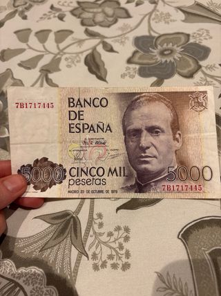 Billetes 5000 pesetas (7 unidades) 1979