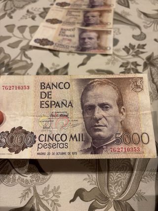 Billetes 5000 pesetas (7 unidades) 1979