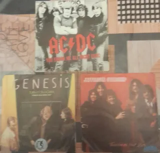 Vinilos de singles AC/DC, Genesis, Jefferson Star