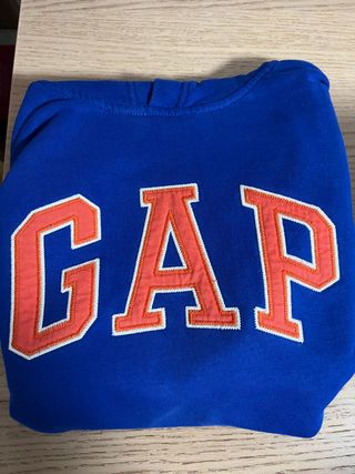 Sudadera GAP Azul Eléctrico Logo Arch Naranja