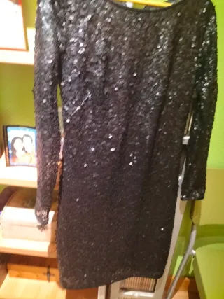 Vestido de fiesta lentejuelas negro