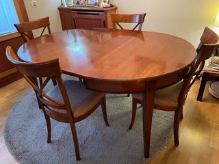 Conjunto comedor cerezo: mesa y 4 sillas