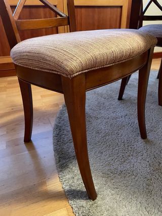 Conjunto comedor cerezo: mesa y 4 sillas