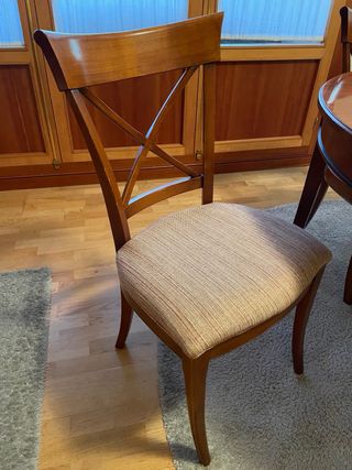 Conjunto comedor cerezo: mesa y 4 sillas