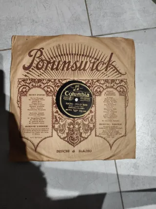 Disco Vinile 78 giri Columbia Radio Polo Sud