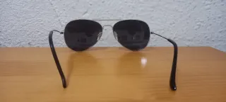 Gafas de sol aviador plateadas y marrones