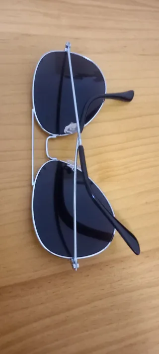 Gafas de sol aviador plateadas y marrones