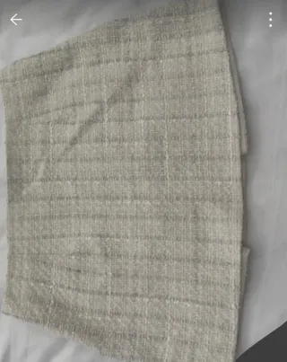 Falda Tweed Zara Gris y Blanca