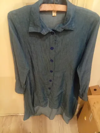 Camisa Vestido Azul Talla M