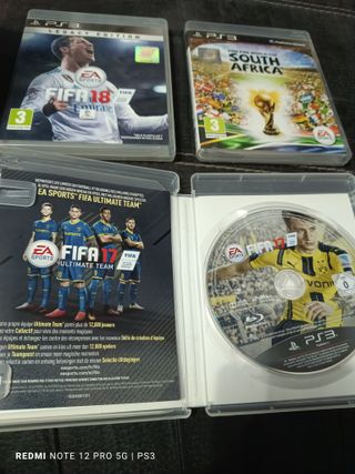 Colección PS3: FIFA 17, 18 y South Africa