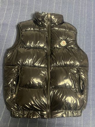 Chaleco Moncler Negro Brillante