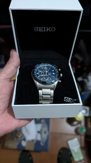 Reloj Seiko Cronógrafo Azul Nuevo
