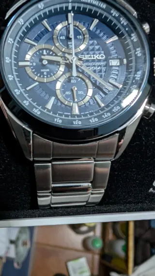 Reloj Seiko Cronógrafo Azul Nuevo