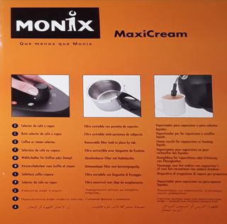 Cafetera Monix MaxiCream Negra