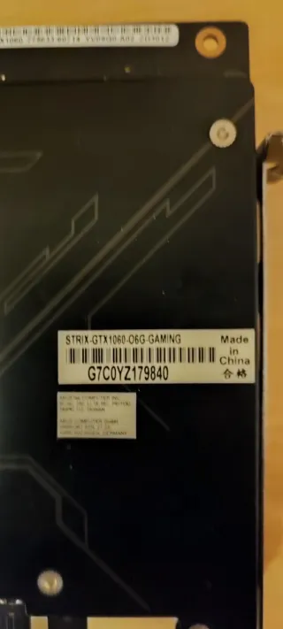 ASUS STRIX GTX 1060 O6G GAMING