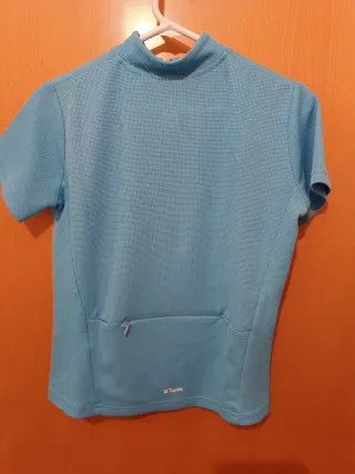 Camiseta ciclista Btwin azul 10 a