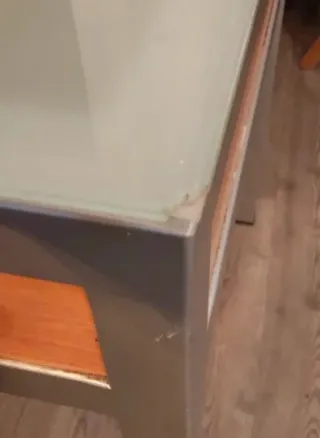 NEGOCIABLE! Mesa de cocina cristal y metal