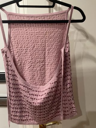 Top Hoss Intropia lentejuelas rosa Talla M