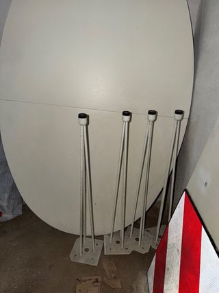 Mesa extensible blanca