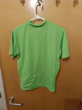 Camiseta ciclista Btwin verde talla 12