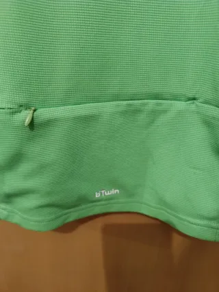 Camiseta ciclista Btwin verde talla 12