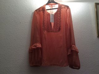 Blusa Sfera Naranja Manga Larga