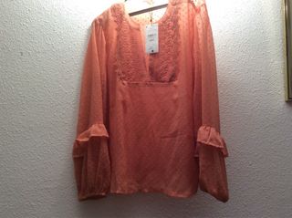 Blusa Sfera Naranja Manga Larga
