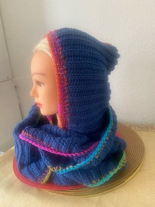 Capucha bufanda dos vueltas multicolor