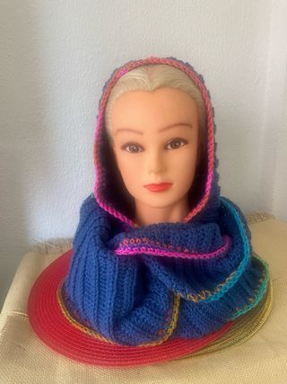 Capucha bufanda dos vueltas multicolor