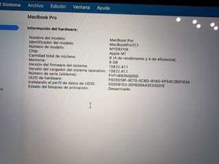 MacBook Pro 13 M1 8GB RAM 256GB SSD Argento