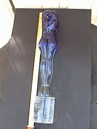 Scultura in vetro di Murano blu