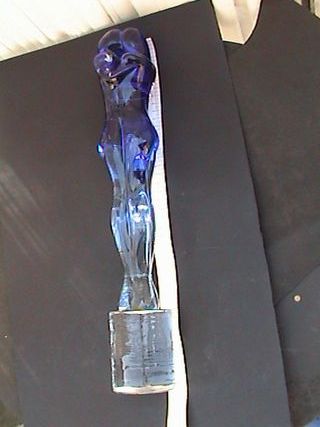 Scultura in vetro di Murano blu