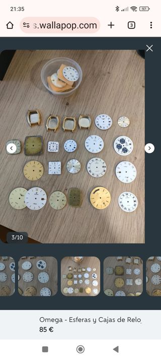 Esferas y Cajas de relojes