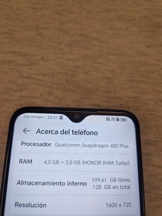 Honor 70 Lite 128GB Negro 80€