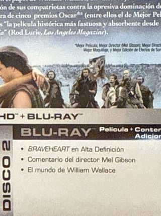 Braveheart 4K Blu-ray Precintado Mel Gibson