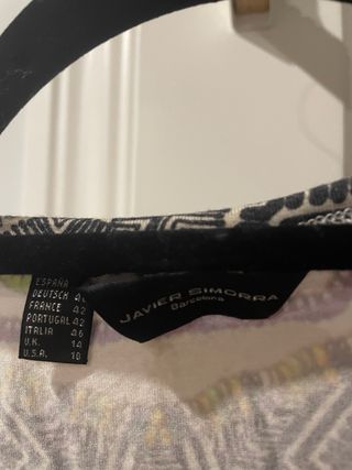 Top Javier Simorra sin mangas multicolor