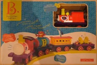 Tren de juguete con vagones