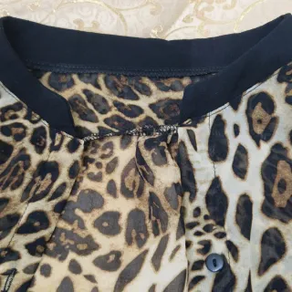 Camicia donna leopardata trasparente taglia M