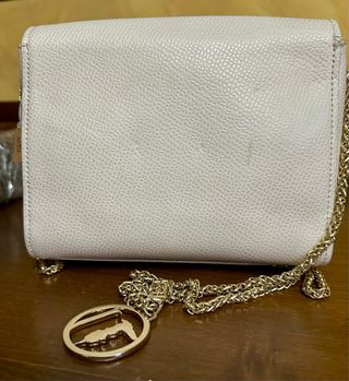 Borsa Trussardi panna con tracolla oro