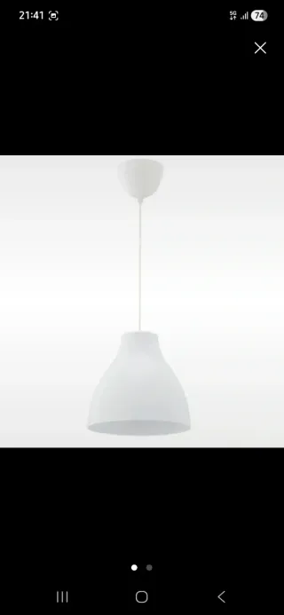 Lámpara de techo blanca Ikea