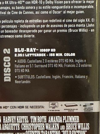 Pulp Fiction 4K Blu-ray Precintado