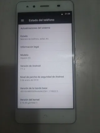 Teléfono BQ X5 16Gb Plata