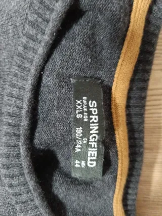 Jersey hombre rayas azul y marrón Talla XXL