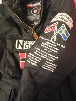 Chaqueta Geographical Norway Negra talla 10 niño..