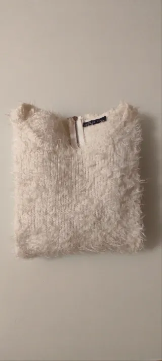 Jersey pelo blanco talla S