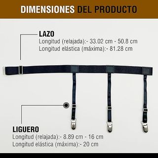 Tirantes para camisa hombre elásticos negros