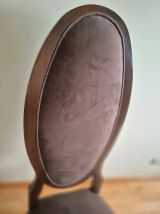 6 Sillas Comedor Terciopelo Marrón