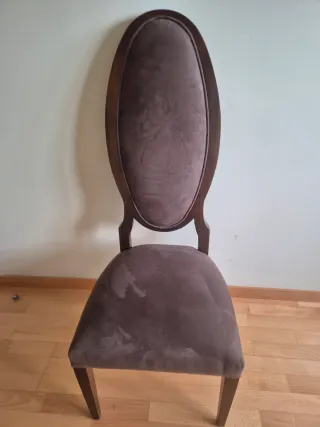 6 Sillas Comedor Terciopelo Marrón